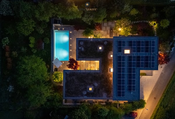 Architektenvilla mit Atrium, Pool und Panoramaseesicht. 9