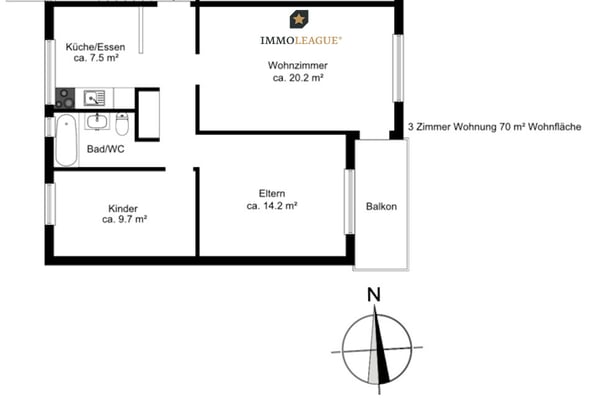 1-Zimmer-Wohnung mit Balkon | zentrumsnah & gepflegt | per sofort 9