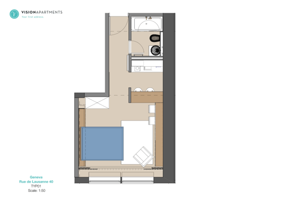 Elegant Studio Apartment in Central Geneva 4