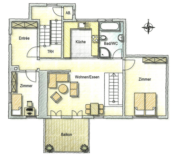 Charmante 1.5-Zimmer-Maisonette-Wohnung in ruhiger Lage 2