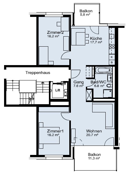 Schöne 3½-Zimmerwohnung im Minergie-P Standard 7