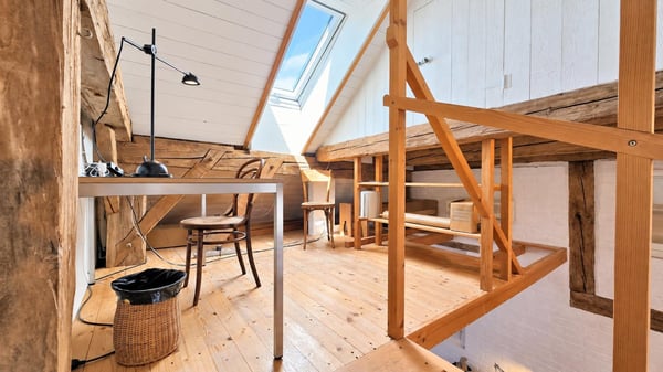 Neu aufgebauter Flarzhausteil mit Atelier-/Loftbereich 12