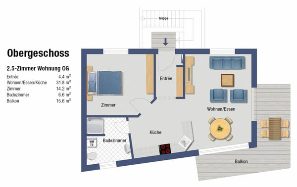 2-Familienhaus mit 2.5-Zi. Wohnungen als Renditeobjekt 10