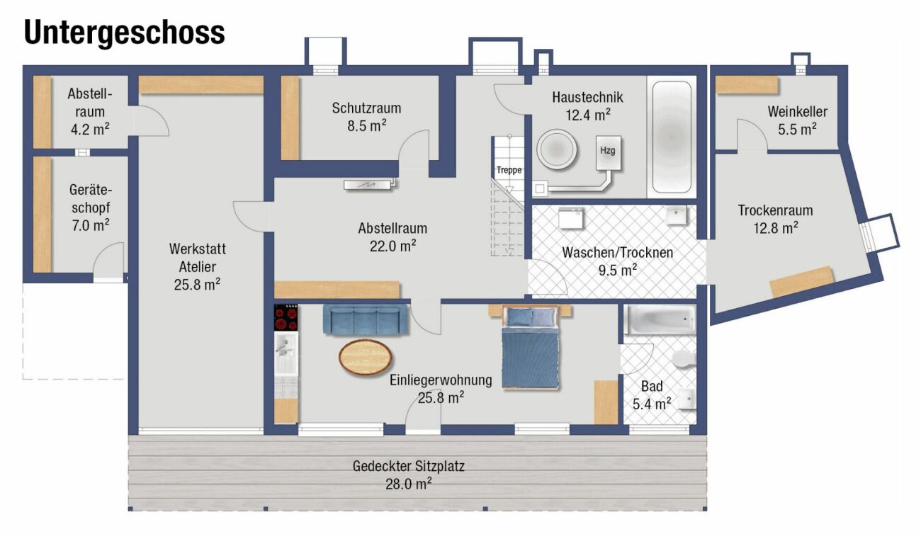 8.5-Zimmer Einfamilienhaus mit Einliegerwohnung in Rumlikon