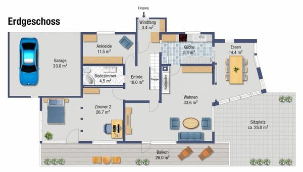 5.5-Zimmer Einfamilienhaus mit Einliegerwohnung in Rumlikon 13