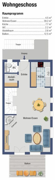5.5-Zimmer Dreigeschoss-Maisonettewohnung an ruhiger, familienfreundlicher Lage in Gossau ZH 18