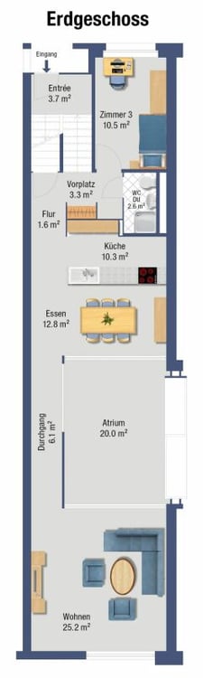 4.5-Zi. Reihenmittelhaus mit aussergewöhnlicher Architektur 14