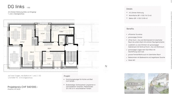 Moderne 4.5-Zimmer-Dachwohnung in Weerswilen - Neubau 2025/26 4