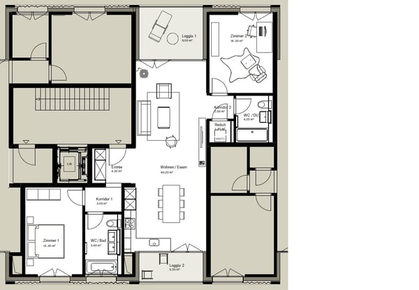 Moderne, helle 3.5 Zi. Wohnung mit Weitblick im Glattpark, ruhige Lage 12