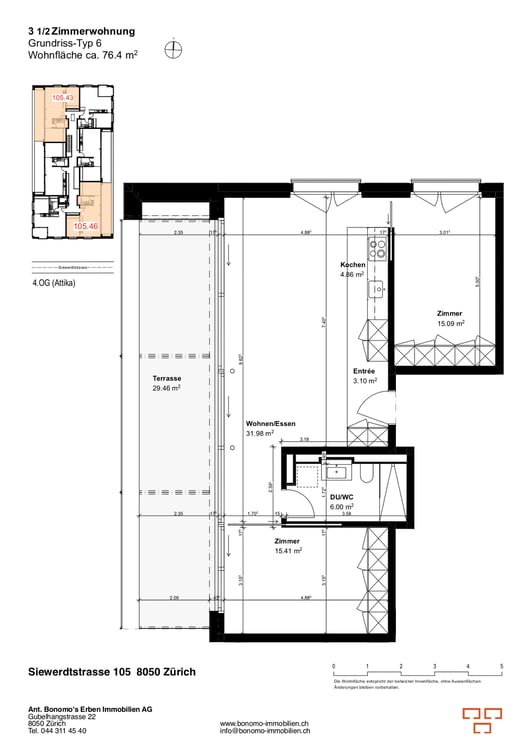 Attraktive 3.5-Zimmer-Attikawohnung mit grosser Terrasse 9