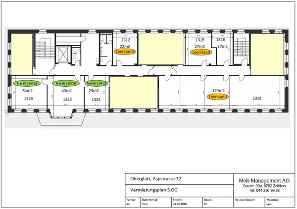 Teilflächen zwischen 24 m2 und 122 m2 zu vermieten 4
