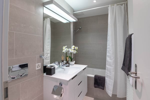 Modern furnished 1-bedroom apartment with balcony and weekly cleaning service for rent 4