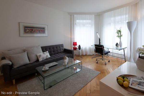 Modern furnished 1-bedroom apartment with balcony and weekly cleaning service for rent 2