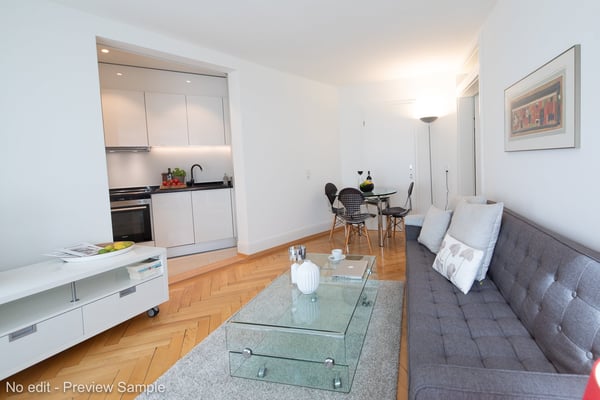 Modern furnished 1-bedroom apartment with balcony and weekly cleaning service for rent 1