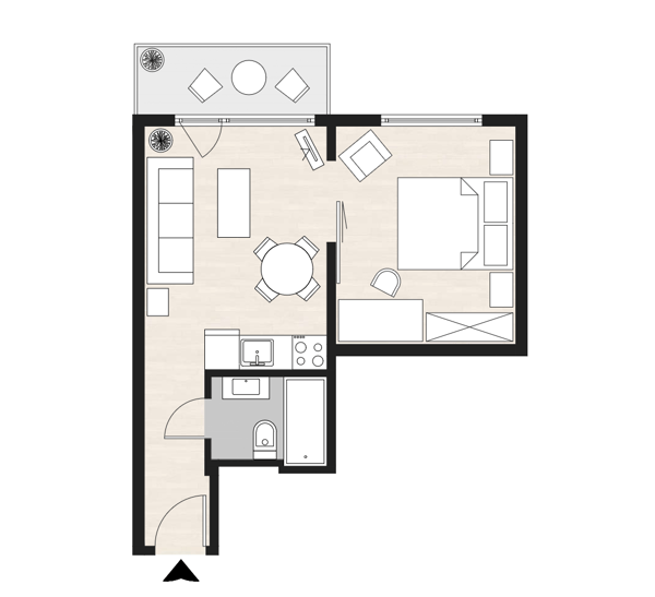 Modern Furnished 2-Room Apartment with Balcony in Zürich Wiedikon 16