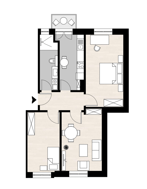 Charming Furnished 3-Room Apartment with Balcony in Zürich Wiedikon 16