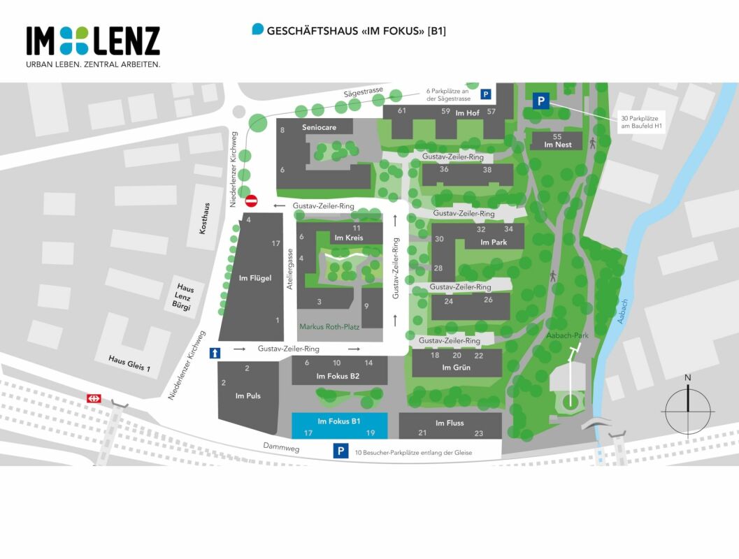 Bureaux et locaux commerciaux « Im Fokus » d'environ 477 m² / Duplex