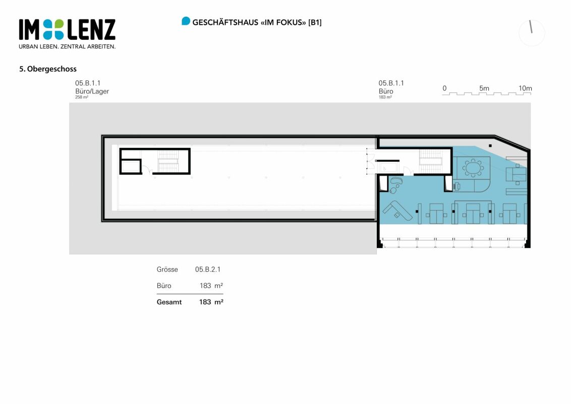 Bureaux et locaux commerciaux « Im Fokus » d'environ 477 m² / Duplex