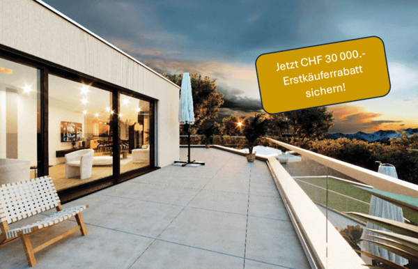 Wohnen für höchste Ansprüche - Attika Terrassenhaus mit atemberaubender Alpensicht 1