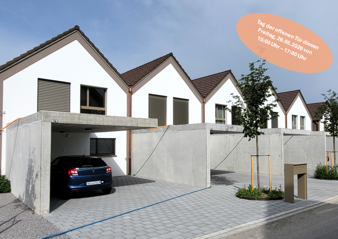 Modernes Neubau-Reihenhaus in Reinach mit sonnigem Wohnambiente