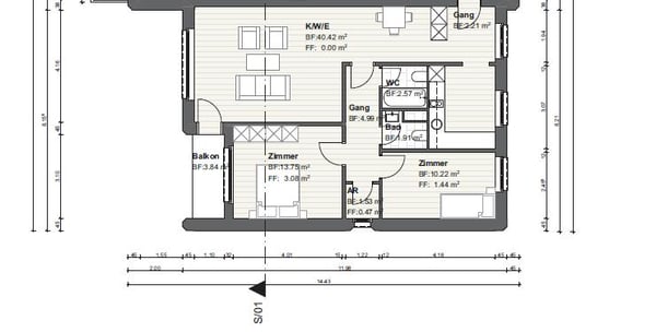 helle und grosszügige 3.5 Zimmerwohnung mit frisch sanierter Küche in St. Gallen 13