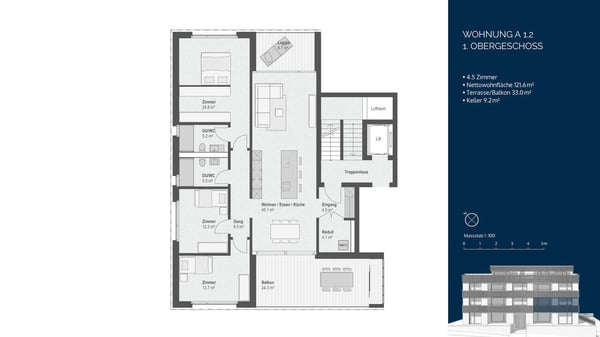 4½-Zimmer-Wohntraum mit Seesicht - Loggia und Balkon inklusive 6