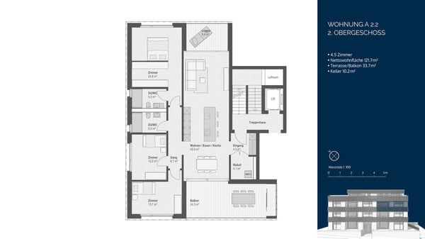4½-Zimmer-Wohntraum mit Seesicht - Loggia und Balkon inklusive 6