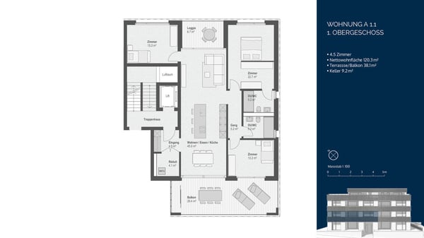 4½-Zimmer-Wohntraum mit Seesicht - Loggia und Balkon inklusive 6