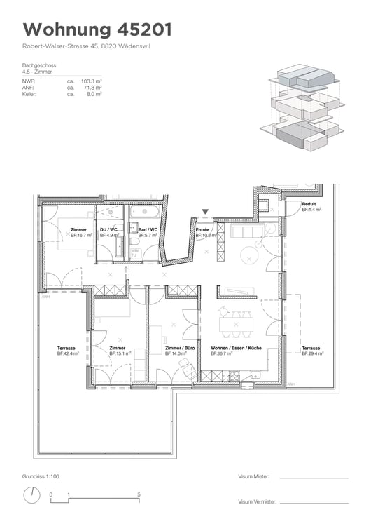 Moderne 1.5-Zimmerwohnung an ruhiger Lage mit atemberaubender Seesicht 9