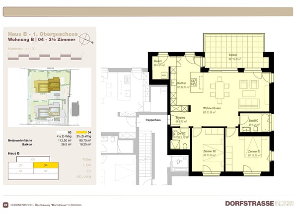 Dorfstrasse 1.5 Zimmer 1 OG Haus B04 10