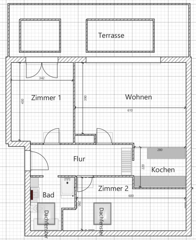 3½-Zimmer-Wohnung mit Terrasse (Ausbau nach Wunsch möglich)