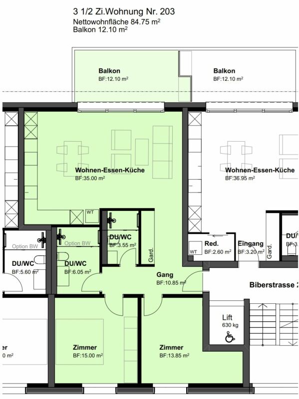 Neubauwohnung mit Balkon «Am Palmenweg»: