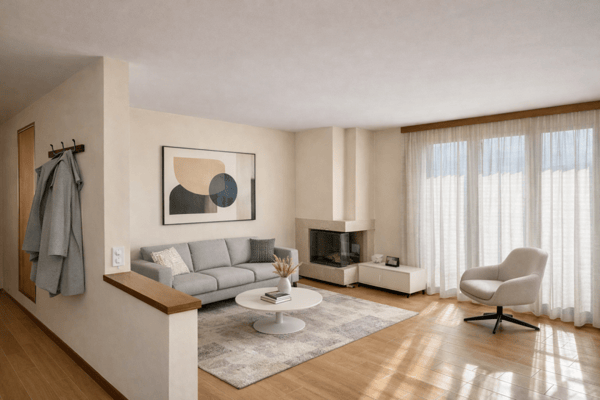 Casa unifamiliare con giardino e vista aperta