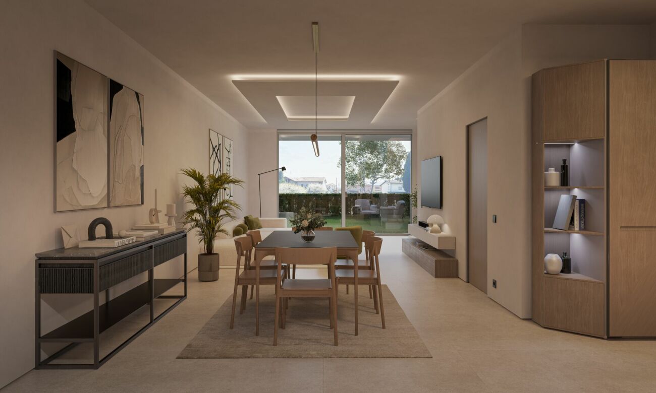 Moderna villetta a schiera con giardino privato, di nuova edificazione