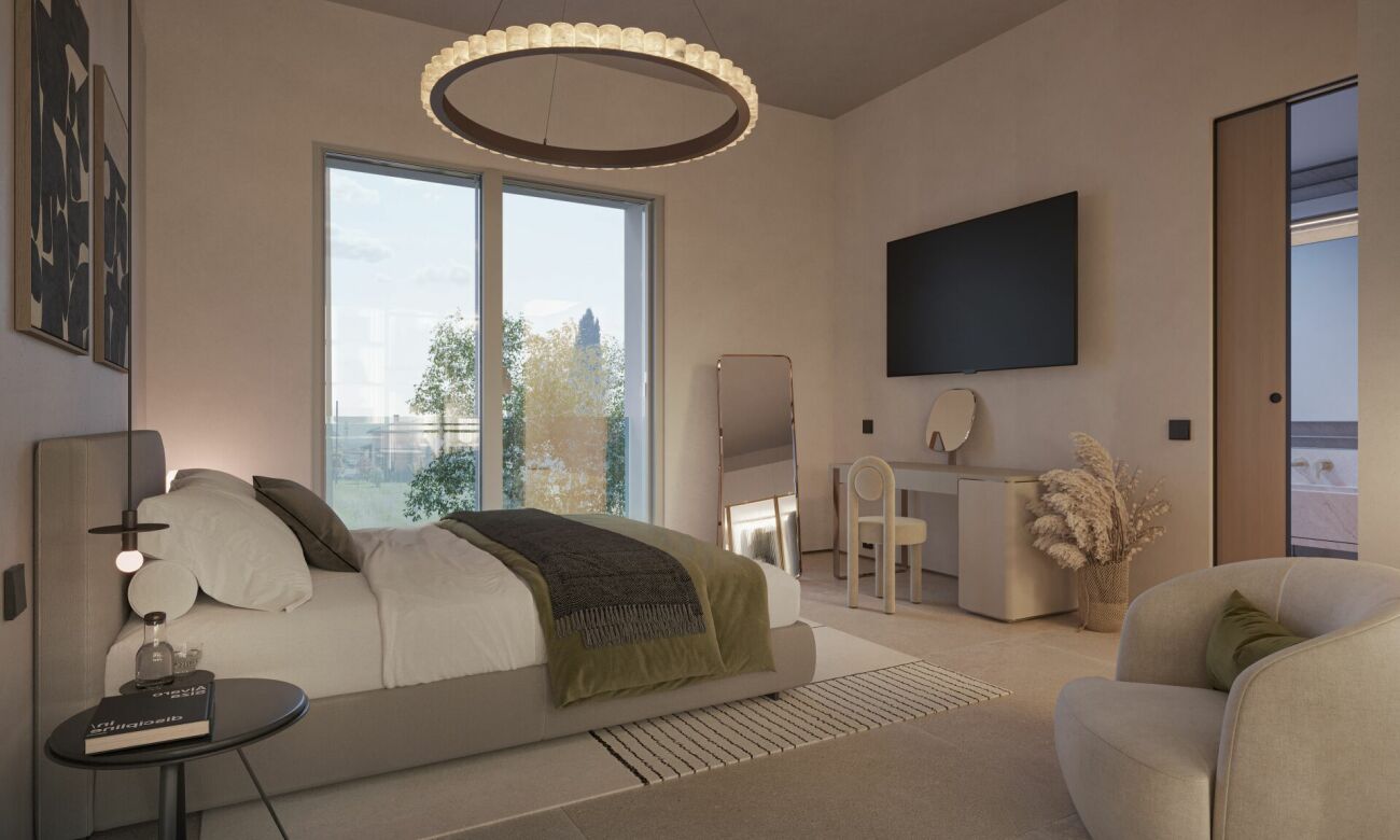 Moderna villetta a schiera di testa con giardino privato, di nuova edificazione