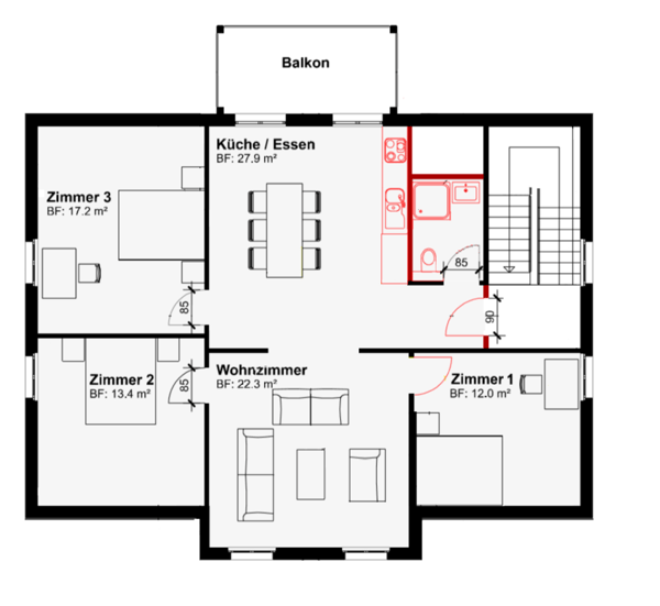 Geräumige 6.5-Zimmer-Wohnung mit Balkon und Weitsicht 9