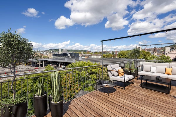 1-Zimmer-Dachmaisonette am HB Zürich - private Skyloung inklusive 1