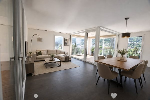 3.5-Zimmer-Attikawohnung mit grosser Terrasse (Blick auf Schüssinsel)