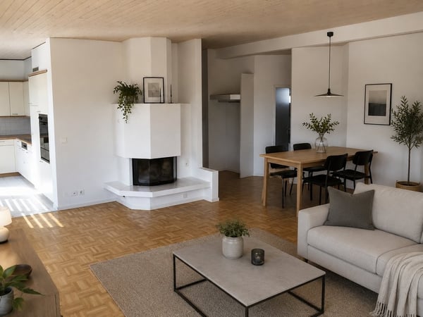 Attikawohnung mit Cheminée, grosser Terrasse + eigener Waschküche 2
