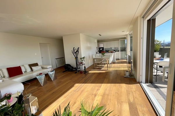 Moderne, Licht durchflutete und ruhige 1.5-Zimmer-Attikawohnung mit grosser Terrasse 2