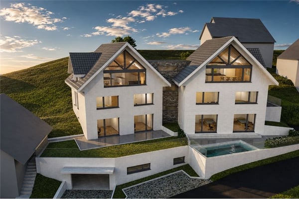 Exklusives Wohnen über dem Zürichsee: Neubau-Doppelhaus in Männedorf 1