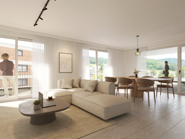 Moderne 1.5-Zimmer-Neubau-Attikawohnung mit grosszügiger Terrasse in Rekingen AG 7