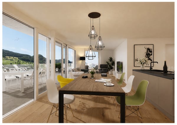 Wohnen der Extraklasse – exklusive 3.5-Zimmer-Terrassenwohnung am Buechenberg 2