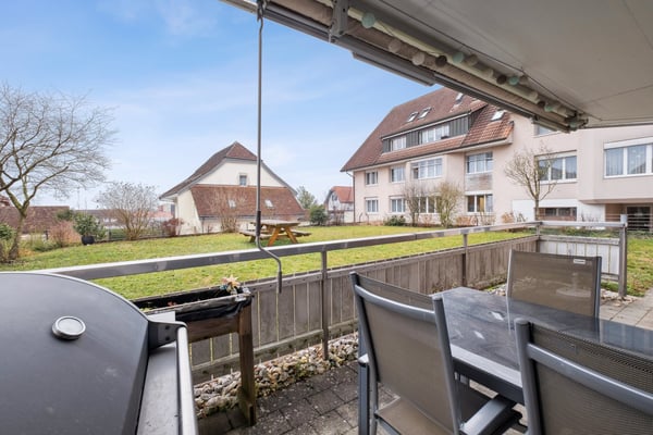 Wohnvergnügen mit Sitzplatz und Blick ins Grüne 2