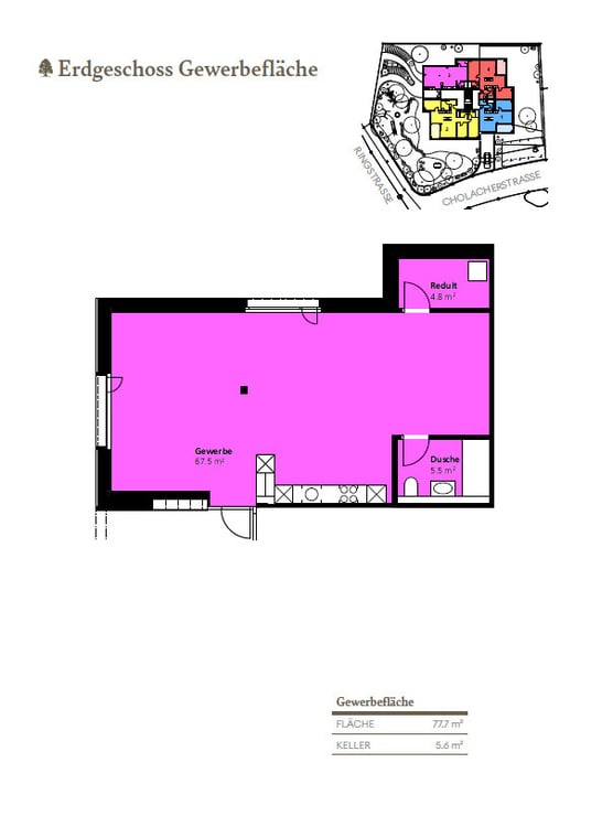 Moderne und zentrale Gewerbeeinheit mit zusätzlichem Kellerraum 1