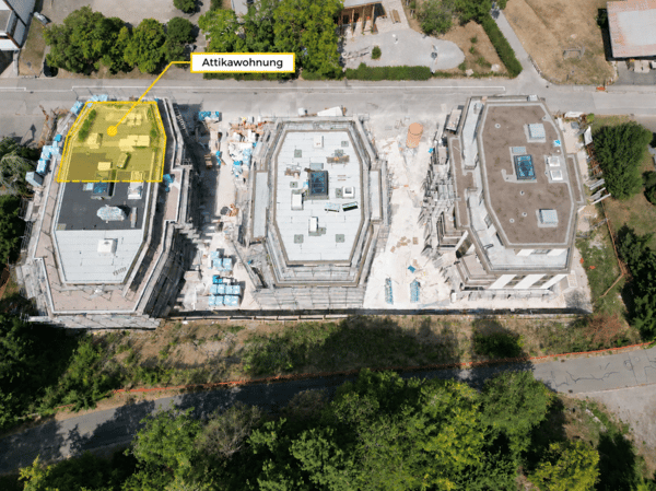 Exklusive Neubau-Attikawohnung mit Weitsicht inklusive zwei Parkplätze