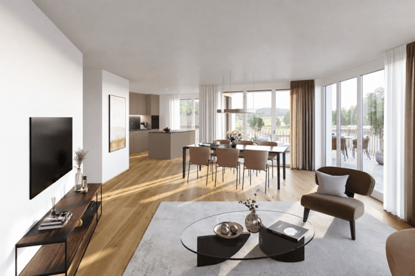 Exklusive Neubau-Attikawohnung mit Weitsicht inklusive zwei Parkplätze