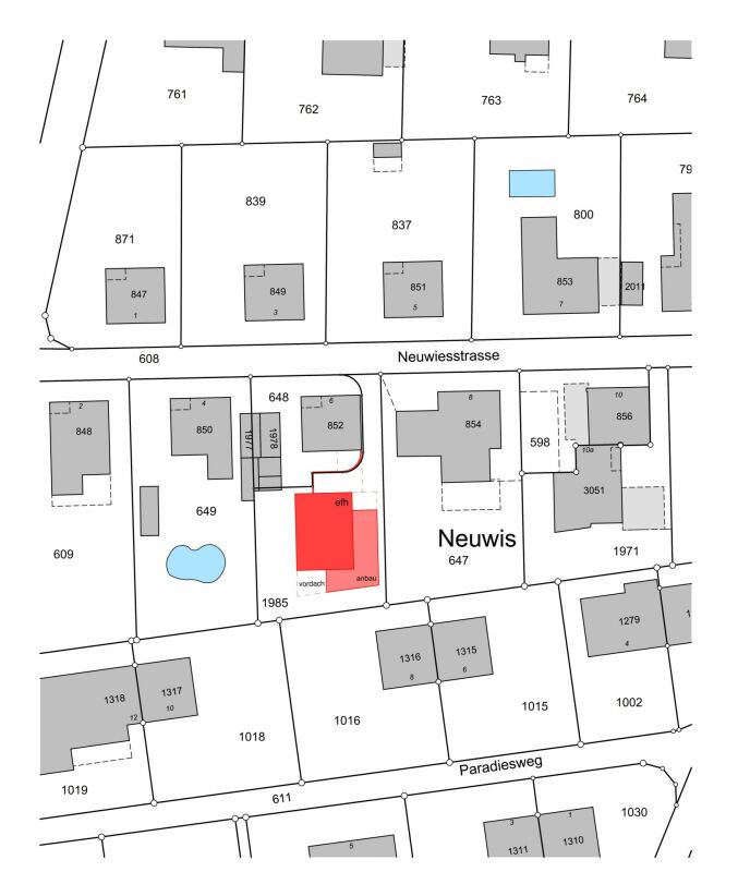 Bewilligtes Neubau-Einfamilienhausprojekt an toller Familienlage in Heerbrugg