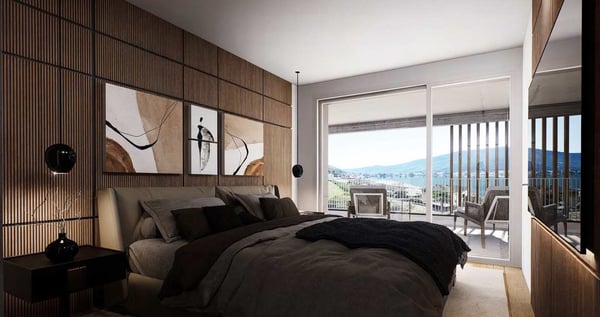 Nuovo appartamento vista lago con giardino a Capolago 2