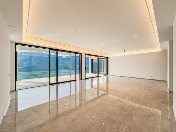 Grande appartamento con giardino e splendida vista lago a Bissone 1